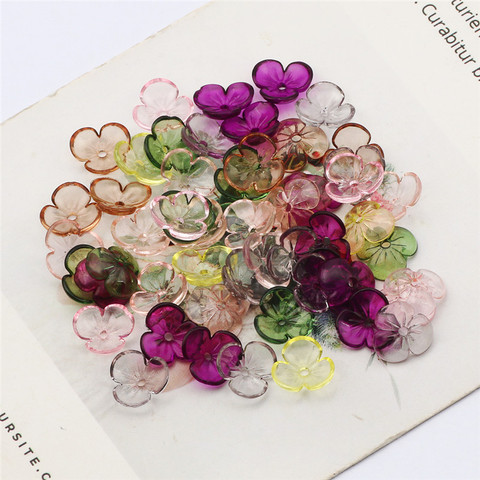 200PCS Multicolor Transparent Flower Beads Acrylic Beads For Fashion Jewelry Making DIY Handmade Necklace Bracelet Accessories ► Photo 1/6