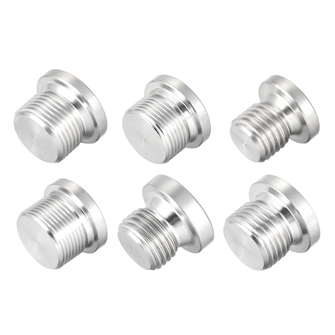 uxcell 1-3pcs Countersunk Plug Internal Hex Head Socket w Flange M10x1 M12-M24x1.5 Male Stainless Steel Pipe Fitting Thread ► Photo 1/1