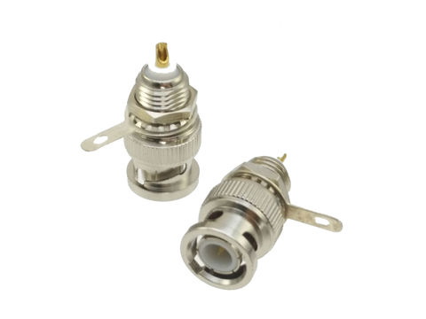 1pcs BNC male Plug with nut bulkhead solder cup deck mount RF Coaxial connector adapter ► Photo 1/1