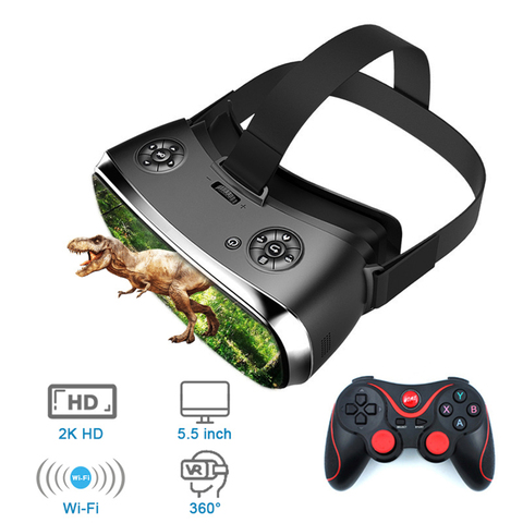 VR integrated machine 2K HD WIFI 3D Smart Glasses 3G 16G All In One VR Glasses HDMI IN Virtual Reality Immersive VR Helmet Box ► Photo 1/6