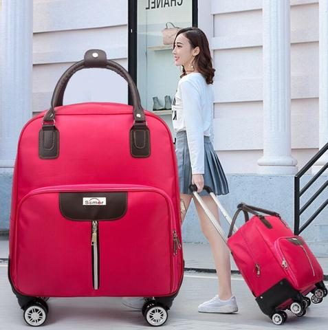 women wheeled trolley bag Travel Luggage Bag carry on Rolling luggage bag Travel  bag with wheel travel hand luggage suitcase ► Photo 1/6