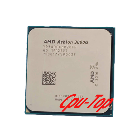 Amd athlon 3000g x2 3000g 3.5 ghz duplo-núcleo quad-thread processador cpu yd3000c6m2ofh soquete am4 ► Photo 1/1