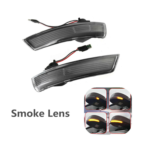 Smoke Lens LED Dynamic Turn Signal Light Side Wing Rearview Mirror Indicator Blinker Lamp For Ford Focus 2 3 MK2 MK3 Mondeo Mk4 ► Photo 1/6