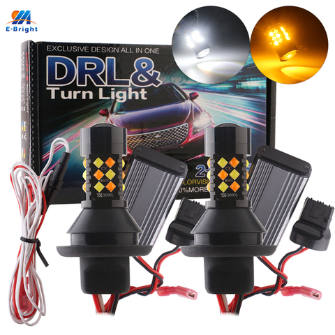 1Set LED Canbus 3030 1156 P21W BA15S PY21W BAU15S 3156 7440 W21W T20 Car DRL Turn Signal Lights Error Free Switchback Dual Color ► Photo 1/6