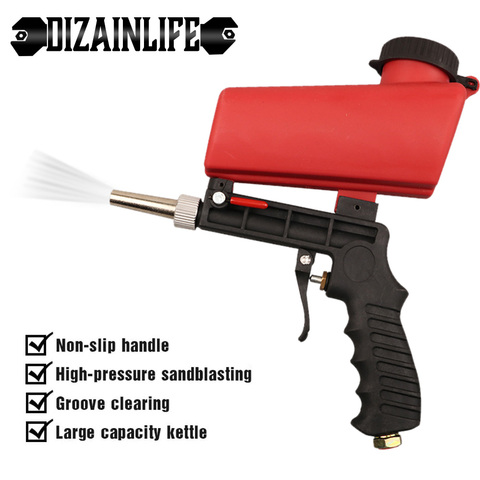 Adjustable Sand Blasting Machine 90psi Portable Gravity Sandblasting Gun Small Handheld Pneumatic Sandblasting Gun Set ► Photo 1/6