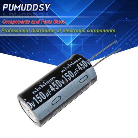 5PCS 450v150uf 150uf450v 18*35mm 450v 150uf 18x35 Electro Electrolytic capacitor ► Photo 1/2