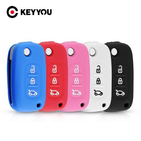 KEYYOU Silicone Key Case Cover for LADA Vesta Granta XRay Kalina Priora Sedan Sport for Renault Fluence Clio Megane For Mercedes ► Photo 1/6