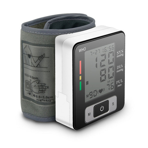 Automatic Sphygmomanometer Wrist Blood Presure Meter Monitor Cuff Heart Rate Pulse Portable Tonometer  mercury BP machine smart ► Photo 1/6