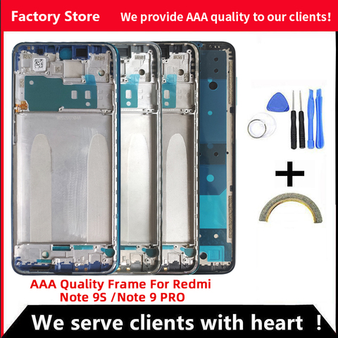 AAA Quality Middle Frame For Xiaomi Redmi Note 9S Middle Frame Housing Cover For XIAOMI Redmi Note 9 PRO Metal Frame ► Photo 1/6