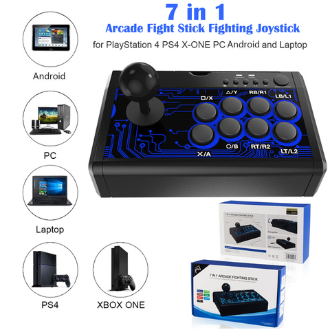 7 IN 1 PS5 USB Wired Arcade Fighting Stick Joystick  Metal Base For PS4/ SWITCH/P3/PC/Android Series / XBoxOne(S)/360 Controller ► Photo 1/6