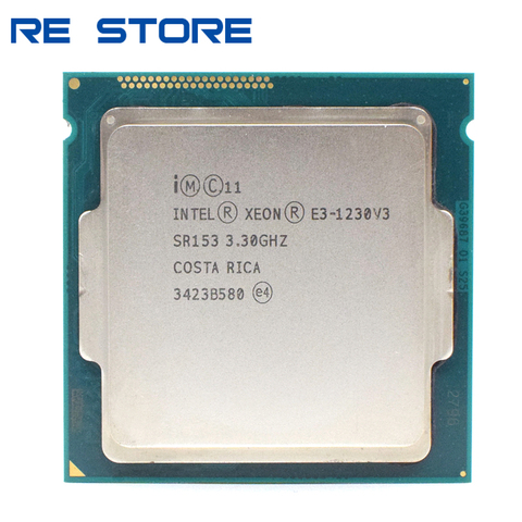 used Intel Xeon E3 1230 V3 3.3GHz Quad-Core LGA1150 Desktop CPU E3-1230V3 Processor ► Photo 1/2