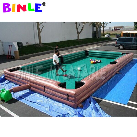 9x6m outdoor or indoor giant inflatable snooker football pool table human soccer billiards sports field for coporate events game ► Photo 1/3