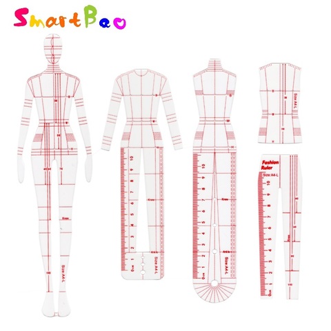 Clothing Design Style Drawing Template Ruler Body Model Fashion Ruler ► Photo 1/6
