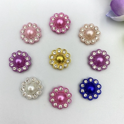 30Pcs Diy Mixed color resin flower Decoration Crafts Flatback Cabochon Scrapbooking Fit Hair Clips Embellishments Beads ► Photo 1/6