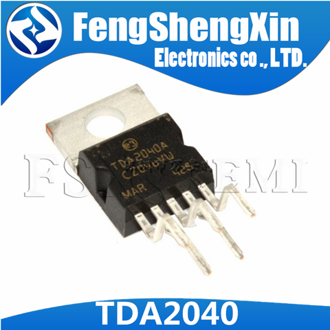 10pcs/lot  New TDA2040 TDA2040A TO220-5 Audio amplifier ► Photo 1/1