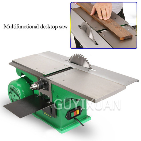 3 in 1 Multi-function woodworking table planing small table saw table drill body cutting machine planer electric planer ► Photo 1/5