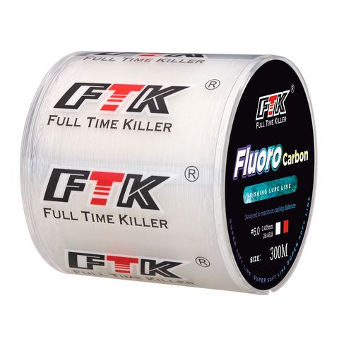 300m 500m Fluorocarbon Coating Fishing Line 4.13LB-34.32LB Carbon Fiber Leader Line Fishing Lure Wire Sinking Line Japan ► Photo 1/6