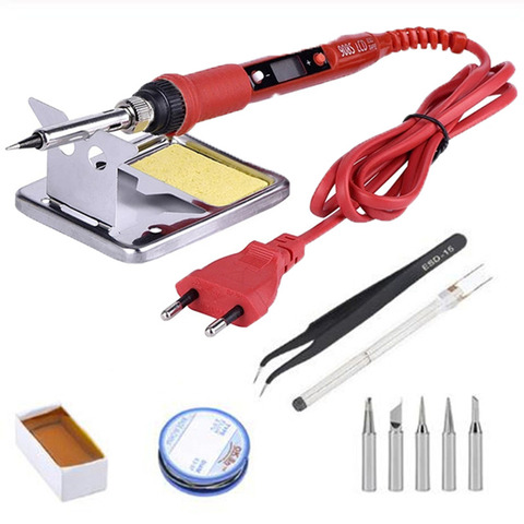 JCD LCD Dgital Soldering Iron Kits 80W 220V 110V Temperature Adjustable Welding Tools Kit Soldering Rework Station Solder Tools ► Photo 1/6