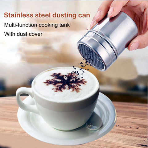 Stainless Chocolate Shaker Cocoa Flour Icing Sugar Powder Coffee sprinkler fancy Fine screen barrel cinnamon powder sieve ► Photo 1/6