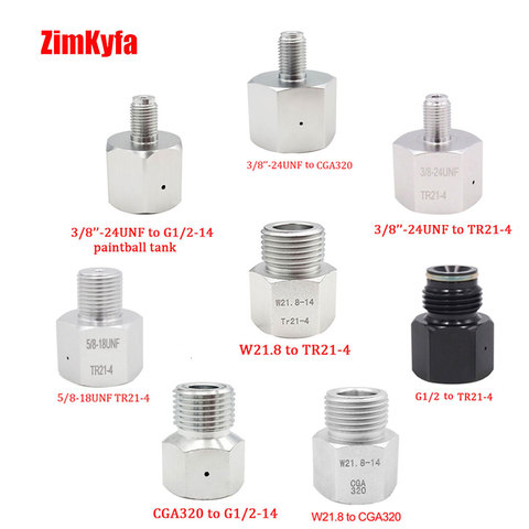 Co2 Tank Canister Regulator Adapter Adaptor Convert Sodastream,Paintball,CGA320,W21.8 Cylinder to Air Tool, HomeBrew, Aquarium  ► Photo 1/6