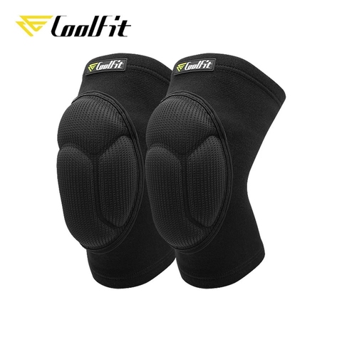 CoolFit 1 Pair Protective Knee Pads Thick Sponge Football Volleyball Extreme Sports Anti-Slip Collision Avoidance kneepad Brace ► Photo 1/6