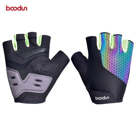 Boodun Summer Colorful Men Women Cycling Gloves Half Finger MTB Gloves Shockproof Breathable Road Mountain Bike Bicycle Gloves ► Photo 1/6