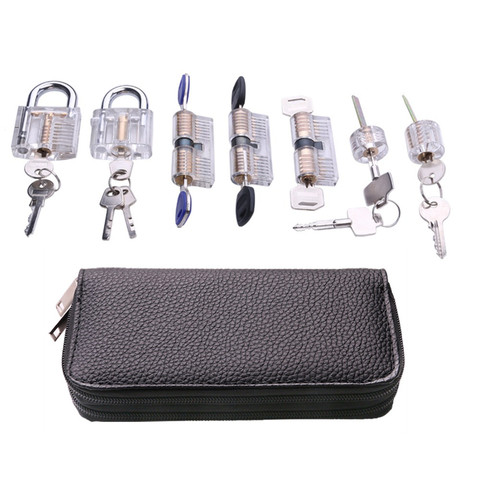 24pcs Locksmith Tools Kit Remove Pick Tool with Various Transparent Lock Pick Tool Set for Locksmith Beginner ► Photo 1/6