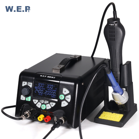 WEP 853D 5A-II Hot Air Soldering Iron with DC power supply 3 in 1 BGA rework station welding machine ► Photo 1/4