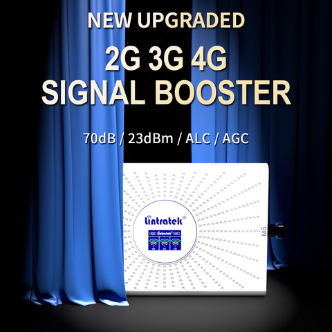 Lintratek NEW ALC AGC 2G 3G 4G cellular tri band signal repeater 70dB 23dBm 900mhz 1800mhz 2100mhz cell phone signal booster #3 ► Photo 1/6