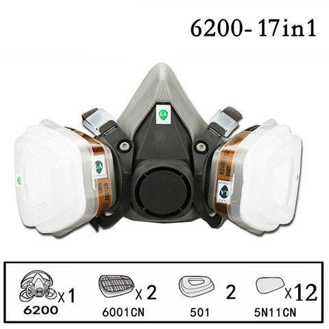 2pc 6001 Full Facemask Respirator Painting Spraying Face Gas Mask 5N11 501 For 6001 PM019 ► Photo 1/6