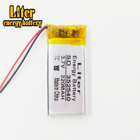 Li-Tablet polymer battery 352540 3.7v 320mAh Lithium Tablet polymer battery Rechargeable Battery Good Quality OEM For GPS ► Photo 1/4