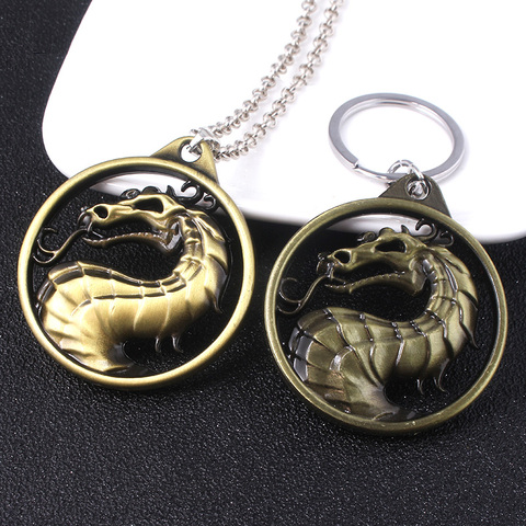 Game Mortal Kombat Keychain Metal Alloy Animal Dragon Key Ring Holder Chaveiro Gift for Men Car Key Accessories ► Photo 1/6