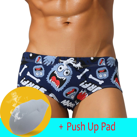 Hot Sell Swimwear Men Brief With Front Pad Low Waist Sexy Swimsuit Swimming Trunks Men Swim Shorts Sunga ► Photo 1/6