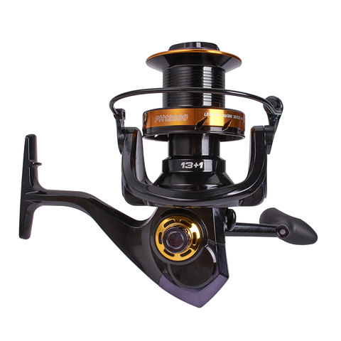 Hiumi 12000 10000 8000 Size 13+1 BB Big Trolling Fishing Reels Feeder Metal Fishing Reel Carp Molinete Surf Reel ► Photo 1/4