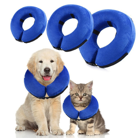 Inflatable Pet Collar Anti-bite Neck Elizabethan Collar Cute Cat Dog Puppy Neck Protective Circle Collar For Small Large Dogs ► Photo 1/6