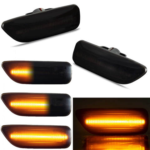 2 Pcs Dynamic Amber LED Side Marker Blinker Turn Signal Light For Volvo XC90 S80 XC70 V70 S60 2001-2009 30722641 3072264 ► Photo 1/6