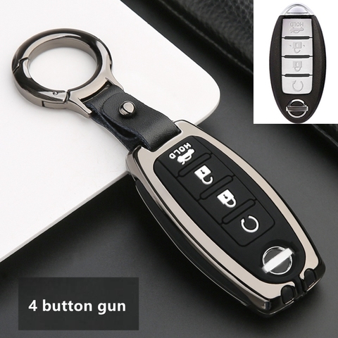 Car Zinc Alloy Key Case Cover For Nissan X-Trail T32 Murano Qashqai Versa Tidda Cube For Infiniti EX FX G25 FX35 EX Car Styling ► Photo 1/6