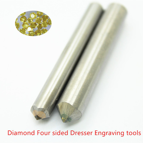 Diamond Engraving tools Dresser letter drag engravers Four sided carving cnc milling cutter Grinding Wheel Dressing 1pc ► Photo 1/6