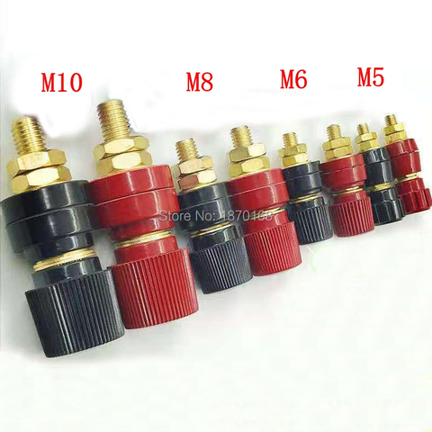 2 Pcs Plastic Shell M5 M6 M8 M10 Male Threaded Diameter Binding Post Terminal 5/6/8/10MM Copper Post 5-10mm Regulator Welder ► Photo 1/6