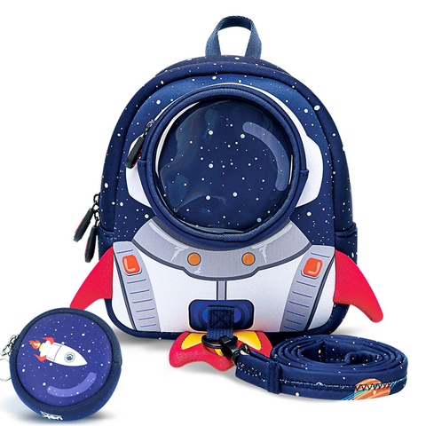 3D Rockets Anti-lost School Bags For Girls Cartoon high-grade Toy Boys Backpack Kindergarten Bags Children's Gifts For Age 1-6 ► Photo 1/6