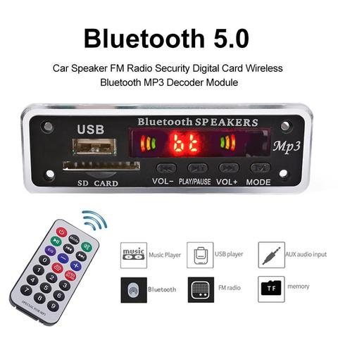 Wireless Bluetooth 5.0 12V MP3 WMA Decoder Board Audio Module Support USB SD AUX FM Audio Radio Module For Car accessories ► Photo 1/6