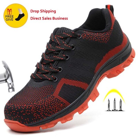 Men's And Women Breathable Steel Toe Cap Safety Shoes Men Outdoor Anti-slip Steel Puncture Proof Construction Boots Work Shoes ► Photo 1/6