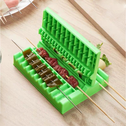 New Barbecue Stringer Skewers Kebab Maker Box Machine Beef Meat Vegetable String Grill Barbecue Kitchen Accessories BBQ Gadget ► Photo 1/6