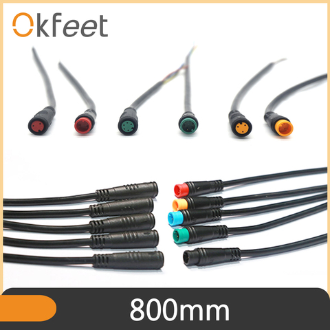 Okfeet Julet 2 3 4 5 6 Pin Waterproof Cable Electrical Ebike Extension Cable Connector for Ebike Light Throttle Ebrake Display ► Photo 1/6