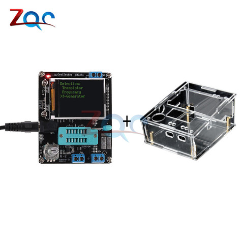 GM328A English Russian Transistor Diode Capacitor ESR Frequency Tester SMT Meter PWM Square Wave Signal Generator with Case ► Photo 1/6