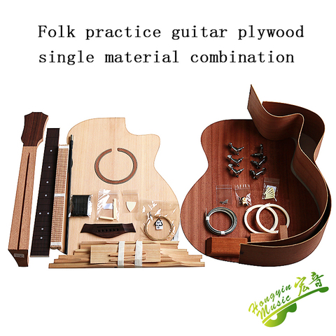 41 inch GAC Cutaway guitar DIY folk ballad single guitar accessories package  spruce solid wood side back plywood ► Photo 1/5