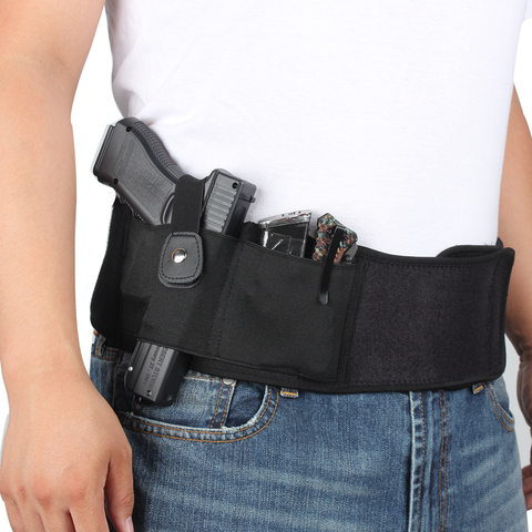 Tactical Concealed Pistol Holster Elastic Belly Gun Case Girdle Belt Gun Carry Holster with Magazine Pouch ► Photo 1/6