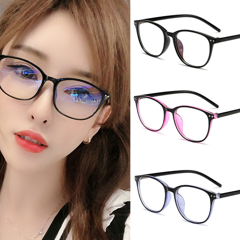 2022 Trends Office Anti Blue Light Oversized Glasses Computer Women Blue Blocking Gaming Retro Round Men Eyeglasses Frame New ► Photo 1/6