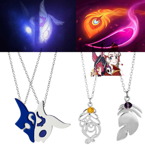League Legends LOL Kindred Eternal Hunters XAYAH and RAKAN Couples Necklaces Women men Accessories Lover Gift ► Photo 1/6