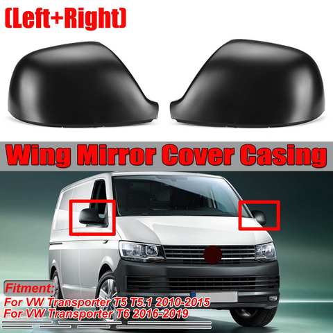 Left/Right Car Wing Mirror Cover Case Cap Casing For VW Transporter T5 T5.1 2010-2015 T6 2016-2022 7E1857527F 7E1857528F ► Photo 1/6